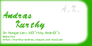 andras kurthy business card